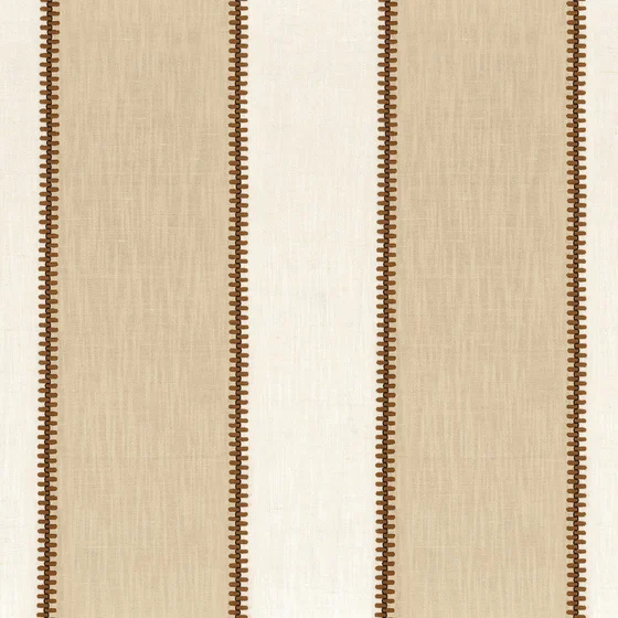 Photo of the fabric Agave 4889 0112 swatch by Casamance. Use for Curtains, Accessory. Style of Embroidery, Stripe