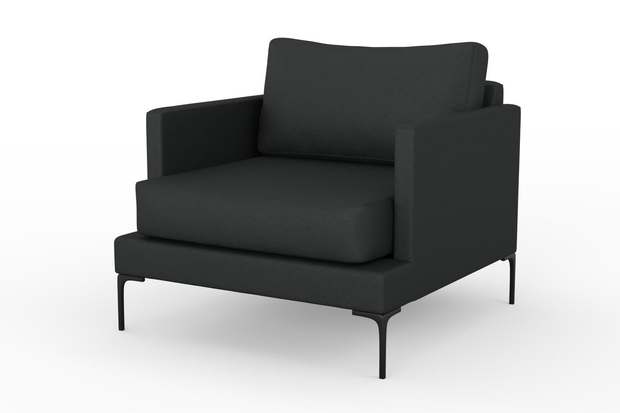 Photo of the fabric Epitome Basalt swatch by Mokum. Use for Upholstery, Accessory. Style of Plain, Taffeta