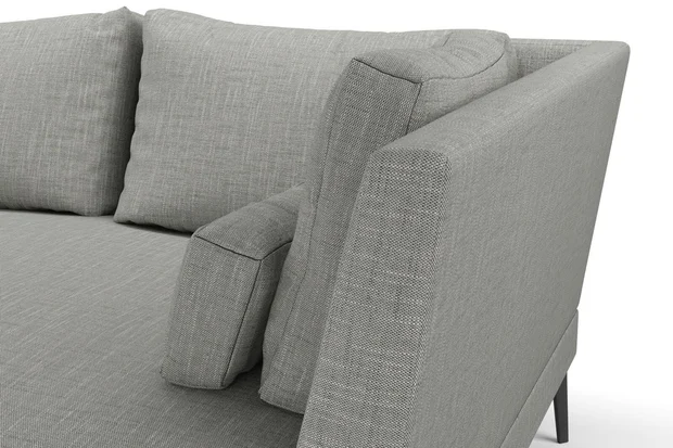 Photo of the fabric Sahel Aluminium swatch by Mokum. Use for Upholstery, Accessory. Style of Plain, Texture