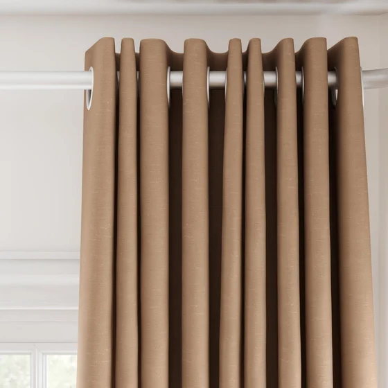 Photo of the fabric Maharaja II Peach swatch by James Dunlop Essentials. Use for Curtains, Upholstery Light Duty, Accessory, Top of Bed. Style of Plain, Texture