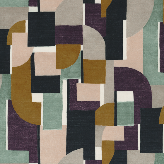 Photo of the fabric Montsouris 4511 0342 swatch by Casamance. Use for Curtains, Upholstery, Accessory. Style of Geometric, Print