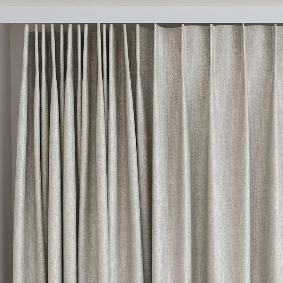 Photo of the fabric Trezor Fog swatch by James Dunlop FibreGuard. Use for Curtains, Upholstery, Accessory. Style of Chenille, Plain