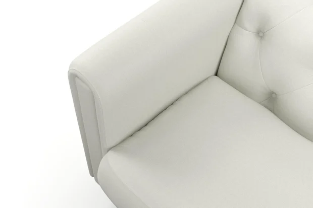Photo of the fabric Sit Out Greige swatch by James Dunlop FibreGuard. Use for Upholstery, Accessory. Style of Plain, Taffeta