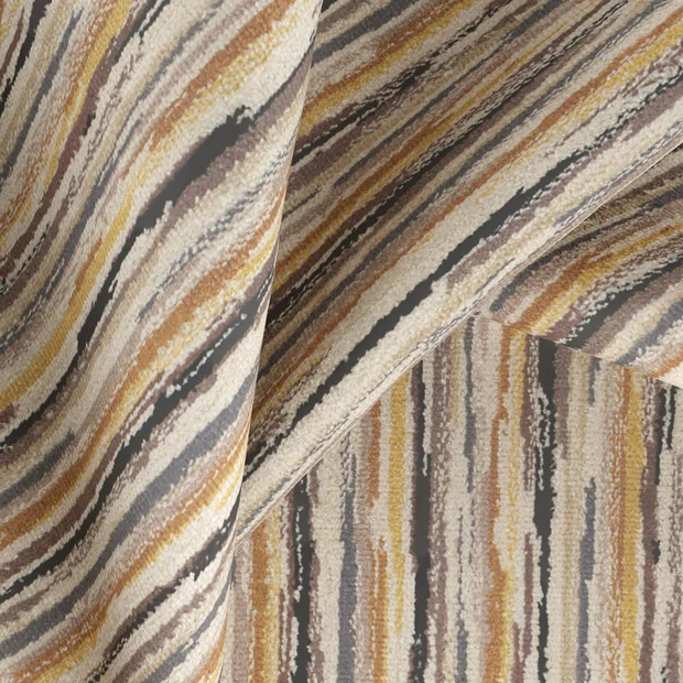 Photo of the fabric Clara Earth swatch by Zepel. Use for Upholstery, Accessory, Top of Bed. Style of Abstract, Velvet