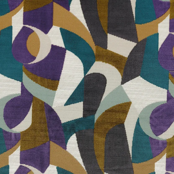 Photo of the fabric Andine 4584 4584 0221 swatch by Casamance. Use for Upholstery, Accessory. Style of Geometric, Jacquard