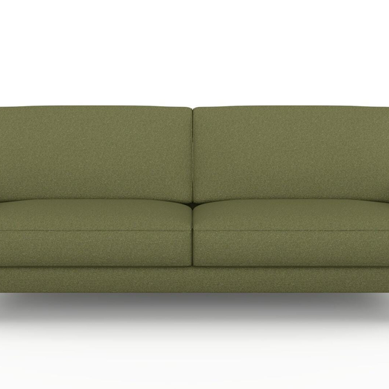 Photo of the fabric Grain Avocado swatch by Mokum. Use for Upholstery, Accessory, Top of Bed. Style of Plain, Texture