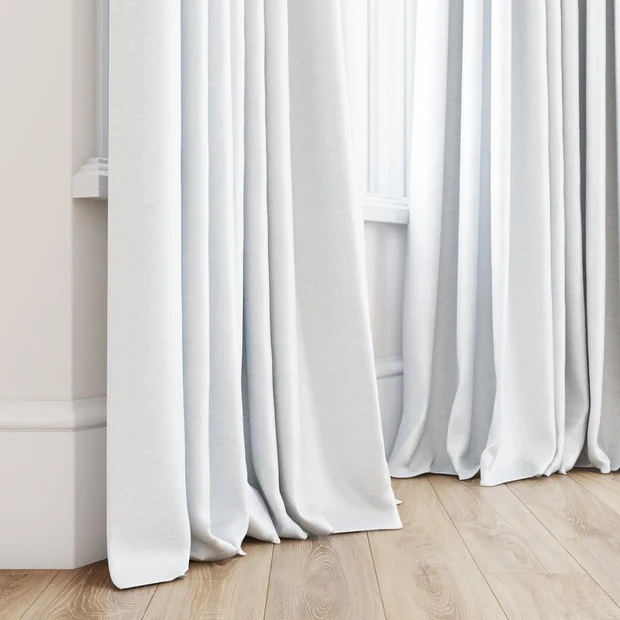 Photo of the fabric Provence Albatros swatch by James Dunlop Essentials. Use for Curtains, Upholstery, Accessory, Top of Bed. Style of Plain, Texture