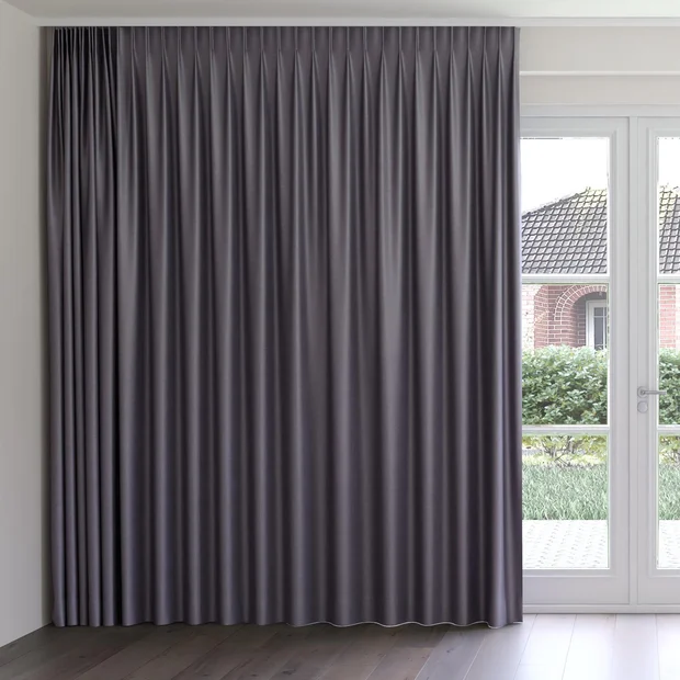 Photo of the fabric Provence Nocturne swatch by James Dunlop Essentials. Use for Curtains, Upholstery, Accessory, Top of Bed. Style of Plain, Texture