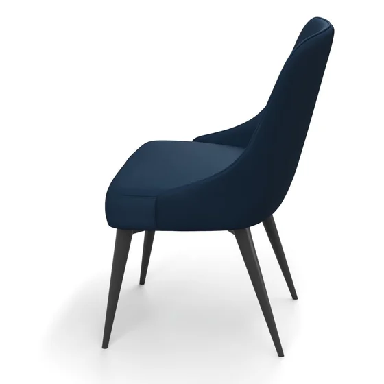 Photo of the fabric Supervio Abyss swatch by James Dunlop FibreGuard. Use for Upholstery, Accessory, Top of Bed. Style of Plain, Velvet