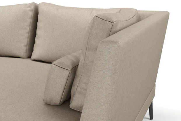 Photo of the fabric Prato Pumice swatch by Mokum. Use for Upholstery, Accessory. Style of Plain, Texture
