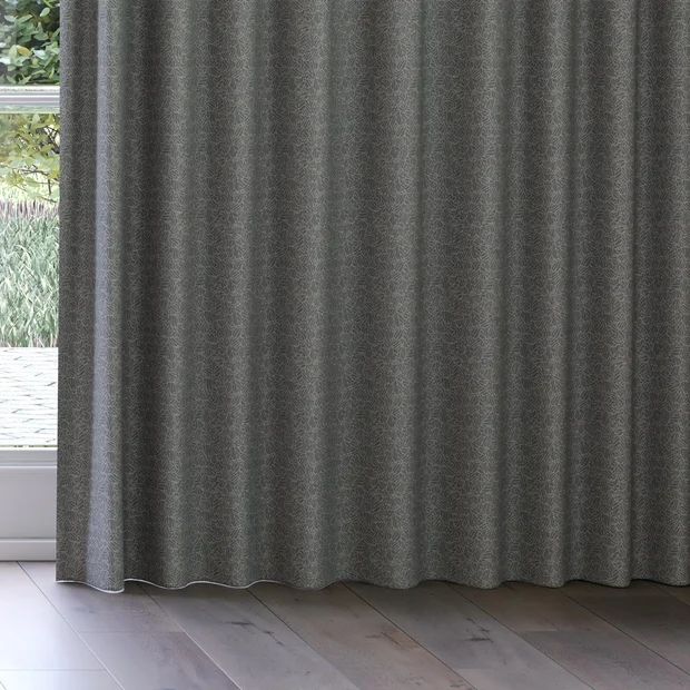 Photo of the fabric Laurel FR Blackout Smoke swatch by James Dunlop Essentials. Use for Curtains. Style of Abstract