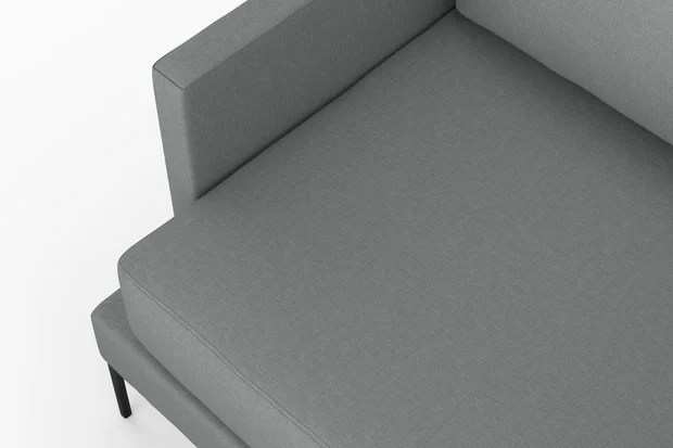 Photo of the fabric Infinite Celadon swatch by Mokum. Use for Curtains, Upholstery, Accessory, Top of Bed. Style of Plain, Texture