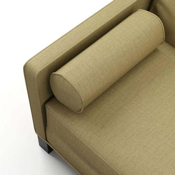 Photo of the fabric Frisco Moss swatch by James Dunlop Essentials. Use for Curtains, Upholstery, Accessory, Top of Bed. Style of Plain, Texture