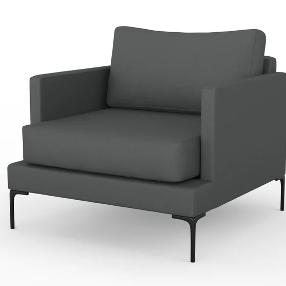 Photo of the fabric Eternal Smoke swatch by Mokum. Use for Curtains, Upholstery, Accessory. Style of Plain, Texture