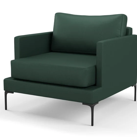 Photo of the fabric Como Juniper swatch by Mokum. Use for Upholstery, Accessory. Style of Plain, Texture