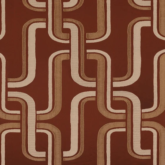 Photo of the fabric Luminescence 4514 4514 0674 swatch by Casamance. Use for Curtains, Accessory. Style of Geometric, Jacquard