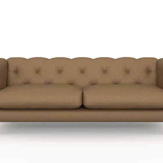 Photo of the fabric Classica Tan swatch by James Dunlop. Use for Upholstery, Accessory. Style of Plain, Taffeta