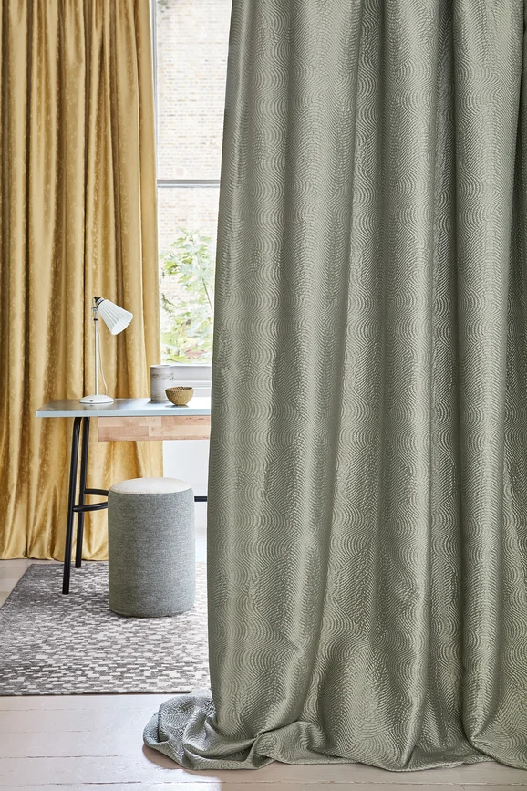 Photo of the fabric Nila V3405 06 in situ by Villa Nova. Use for Curtains, Accessory. Style of Plain, Texture