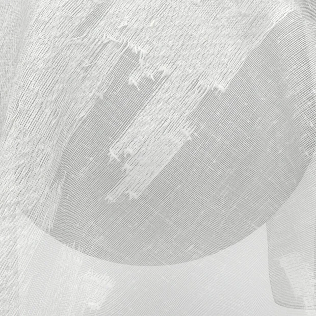 Photo of the fabric Triora Snow swatch by Zepel. Use for Sheer Curtains. Style of Abstract, Sheer