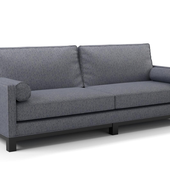Photo of the fabric Omni Marine swatch by James Dunlop FibreGuard. Use for Upholstery, Accessory, Top of Bed. Style of Plain, Texture