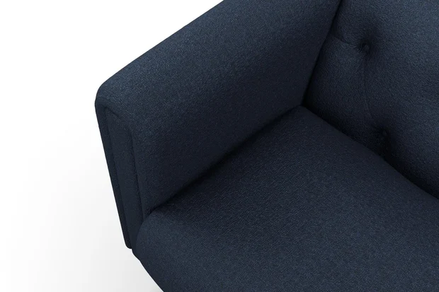 Photo of the fabric Sabato Navy swatch by James Dunlop FibreGuard. Use for Upholstery, Accessory. Style of Plain, Texture