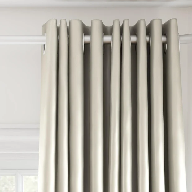 Photo of the fabric Sleek Papyrus swatch by James Dunlop. Use for Curtains, Accessory, Top of Bed. Style of Plain, Taffeta