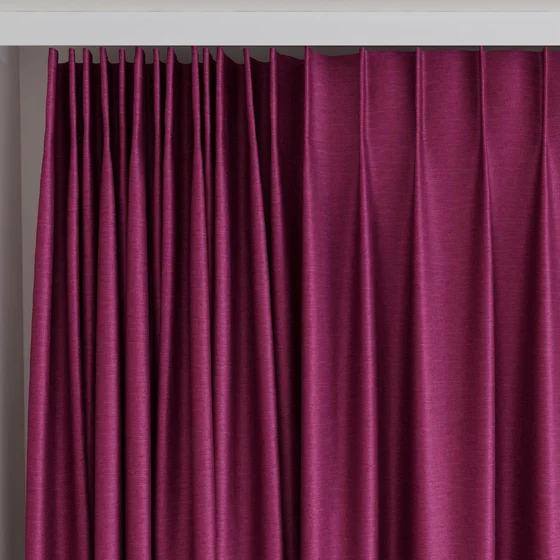 Photo of the fabric Provence Sangria swatch by James Dunlop Essentials. Use for Curtains, Upholstery, Accessory, Top of Bed. Style of Plain, Texture