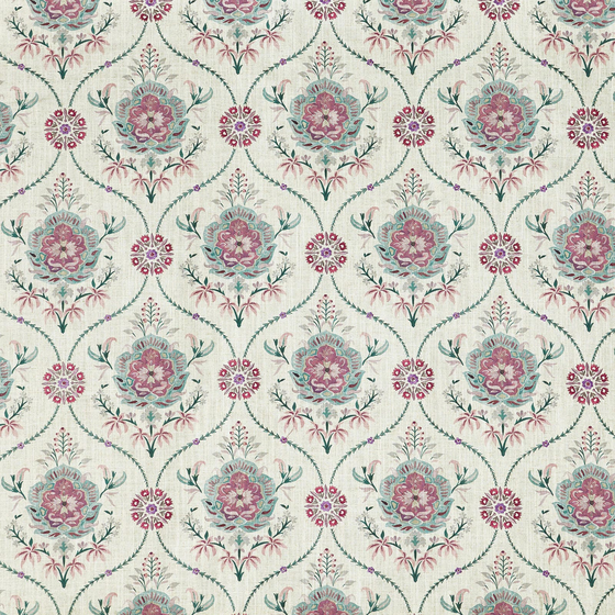 Photo of the fabric Leila 4266 247 swatch by Prestigious. Use for Curtains, Accessory, Top of Bed. Style of Floral And Botannical, Jacquard