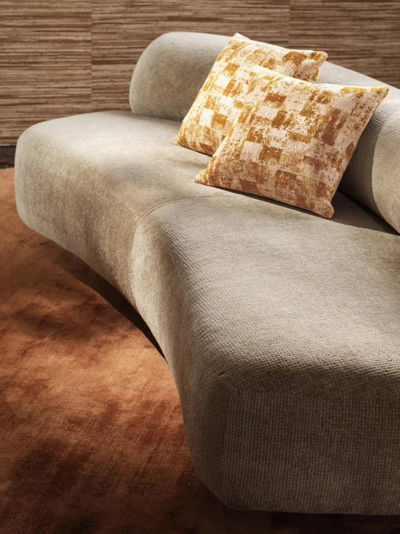 Photo of the fabric Dallesandro Z761 07 in situ by Zinc. . Style of Plain, Velvet