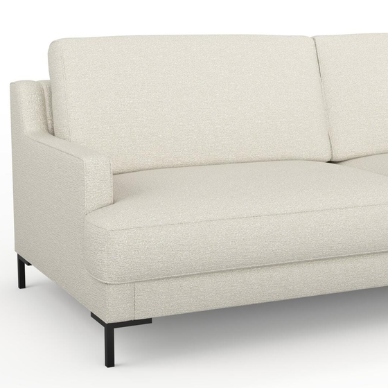 Photo of the fabric Grain Marshmallow swatch by Mokum. Use for Upholstery, Accessory, Top of Bed. Style of Plain, Texture