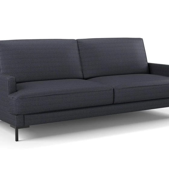 Photo of the fabric Esplanade Ink swatch by Mokum. Use for Upholstery, Accessory. Style of Plain, Texture