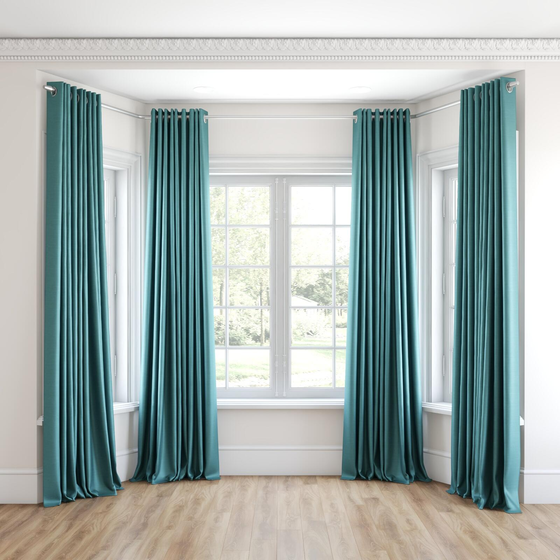 Photo of the fabric Luxe Lapis swatch by James Dunlop Essentials. Use for Curtains, Accessory, Top of Bed. Style of Plain, Texture