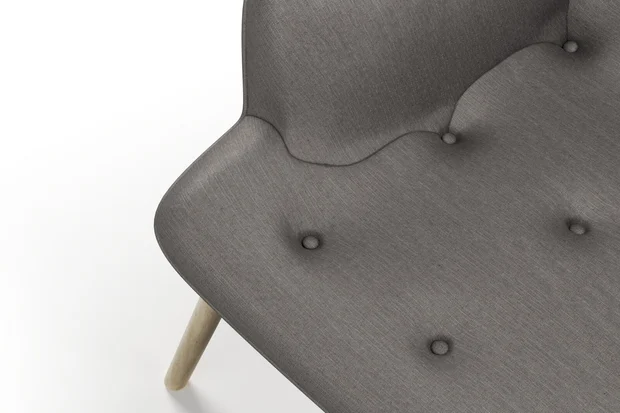 Photo of the fabric Provence Pewter swatch by James Dunlop Essentials. Use for Curtains, Upholstery, Accessory, Top of Bed. Style of Plain, Texture