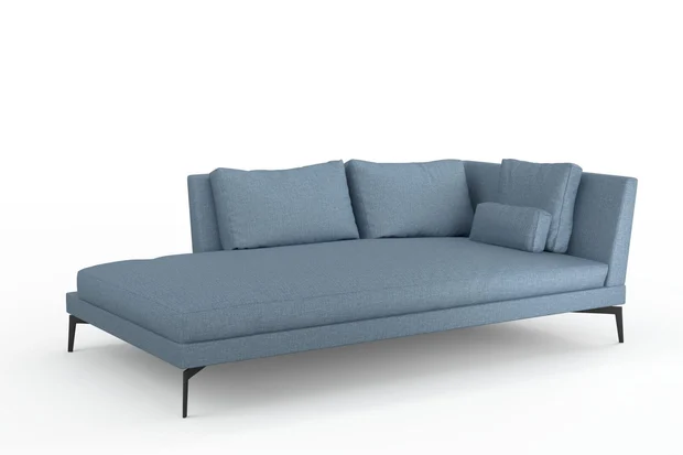 Photo of the fabric Pahi Sky swatch by Mokum. Use for Upholstery, Accessory. Style of Plain, Taffeta