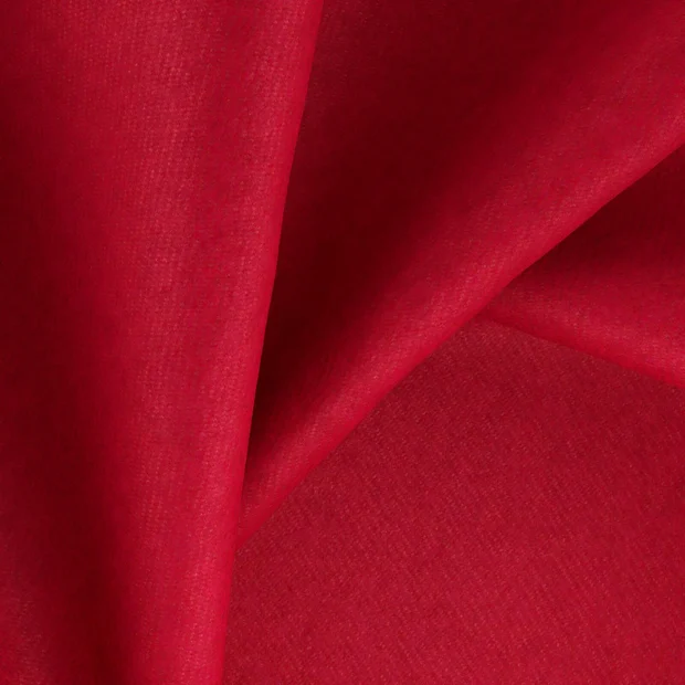 Photo of the fabric Woolly/Woolen Cardinal swatch by Zepel. Use for Curtains, Upholstery, Accessory, Top of Bed. Style of Plain, Taffeta