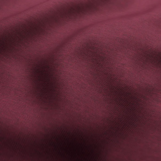 Photo of the fabric Fiji Cardinal swatch by Zepel. Use for Curtains, Upholstery, Accessory, Top of Bed. Style of Plain, Texture