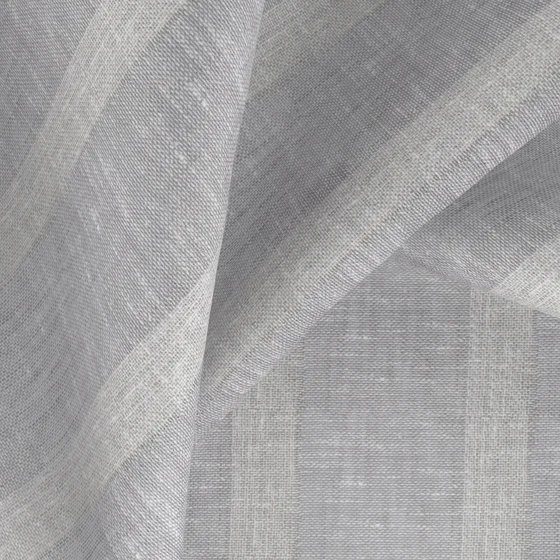 Photo of the fabric Camus Steel swatch by Zepel. Use for Sheer Curtains. Style of Sheer, Stripe