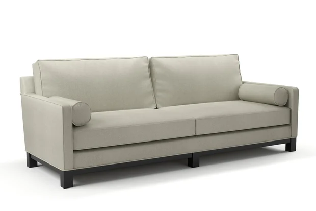Photo of the fabric Aviator Eucalyptus swatch by James Dunlop FibreGuard. Use for Upholstery, Accessory, Top of Bed. Style of Chenille, Plain