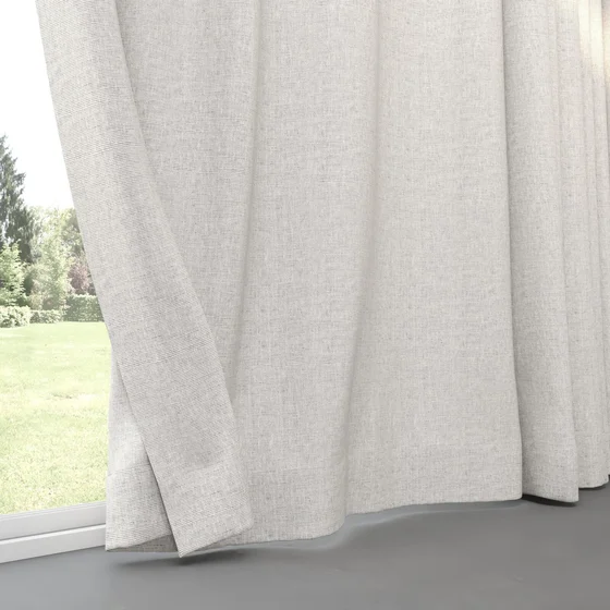 Photo of the fabric Yugen Monochrome swatch by Mokum. Use for Curtains, Upholstery, Accessory, Top of Bed. Style of Plain, Texture