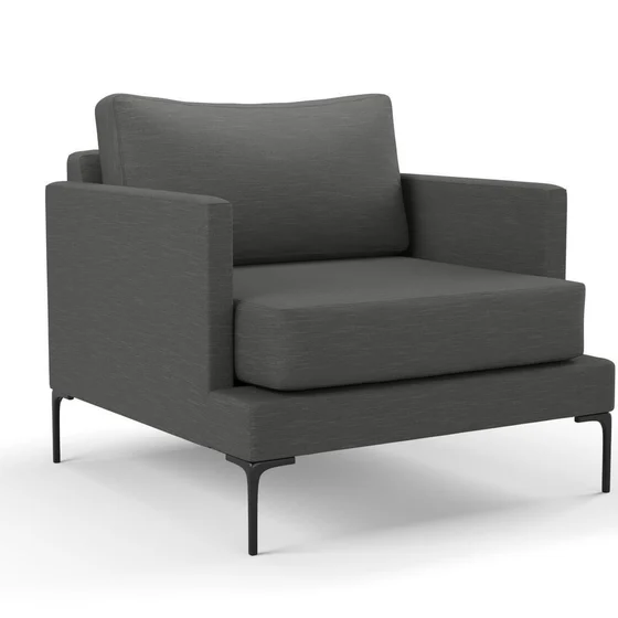 Photo of the fabric Sahel Soot swatch by Mokum. Use for Upholstery, Accessory. Style of Plain, Texture