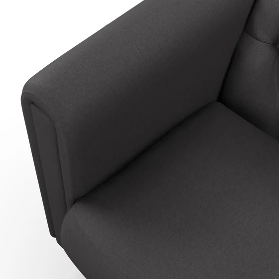 Photo of the fabric Urban Charcoal swatch by James Dunlop. Use for Curtains, Upholstery, Accessory. Style of Plain, Texture