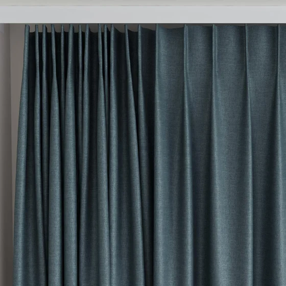 Photo of the fabric Eclipse Blackout Lake swatch by James Dunlop. Use for Curtains. Style of Plain, Texture