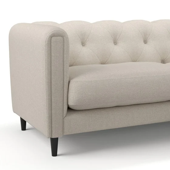 Photo of the fabric Attwood Sand swatch by James Dunlop. Use for Upholstery, Accessory. Style of Plain, Texture