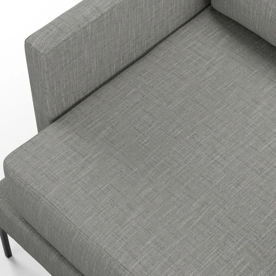 Photo of the fabric Sahel Aluminium swatch by Mokum. Use for Upholstery, Accessory. Style of Plain, Texture