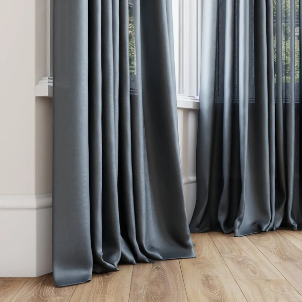 Photo of the fabric Linen Foundry swatch by James Dunlop. Use for Curtains, Accessory. Style of Plain, Texture