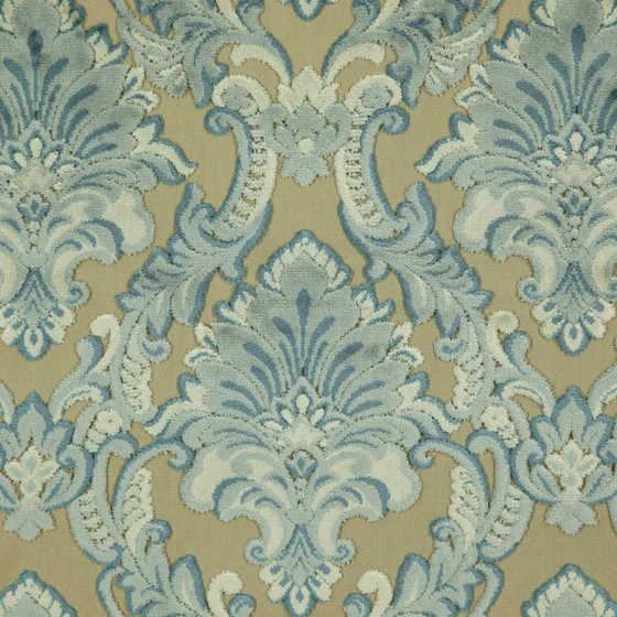 Photo of the fabric Zarzuela Mineral swatch by Zepel. Use for Curtains, Upholstery, Accessory, Top of Bed. Style of Traditional, Velvet