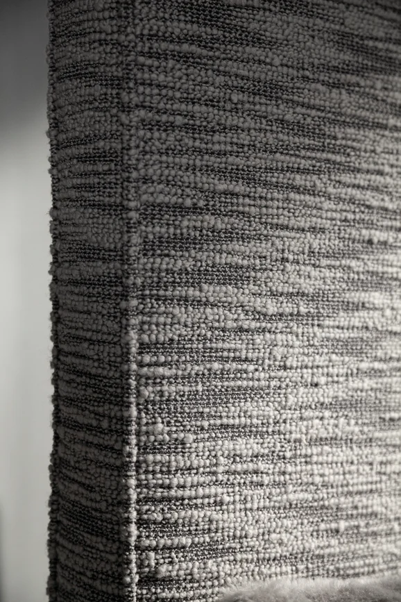 Photo of the fabric Flicker FR K5236 05 in situ by Kirkby Design. Use for Curtains, Upholstery, Accessory. Style of Plain, Texture
