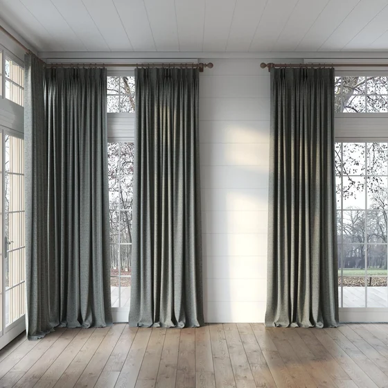 Photo of the fabric Laurel FR Blackout Smoke swatch by James Dunlop Essentials. Use for Curtains. Style of Abstract