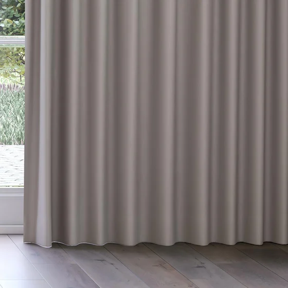Photo of the fabric Vela Ash swatch by James Dunlop FibreGuard. Use for Curtains, Upholstery, Accessory, Top of Bed. Style of Plain, Velvet