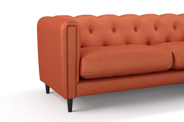 Photo of the fabric Provence Pumpkin swatch by James Dunlop Essentials. Use for Curtains, Upholstery, Accessory, Top of Bed. Style of Plain, Texture